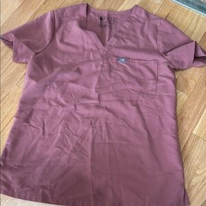 Figs Mauve / rose pink scrub top RARE